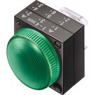 Indicator luminos verde lentila cu inele concentrice Siemens